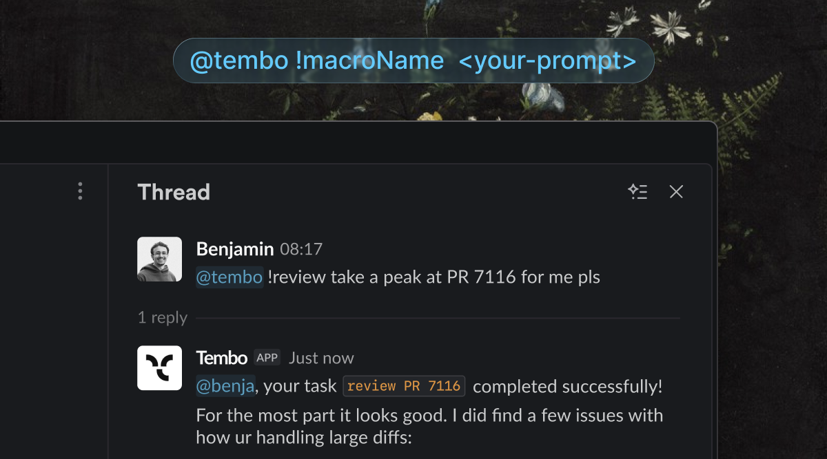 Tembo macros