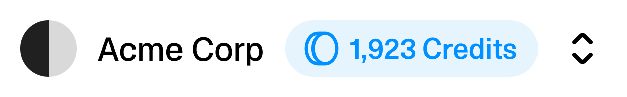 Real-time credit tracking